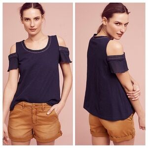 {Anthro} Akemi + Kin Salma Open-Shoulder Top